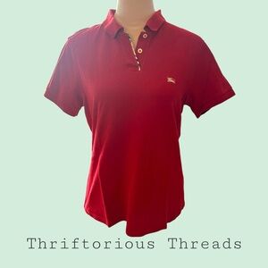 Burberry Classic Red Short Sleeve Polo